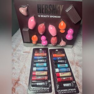 HERSHEY Makeup Beauty Sponge & Lip Balm Gift Set